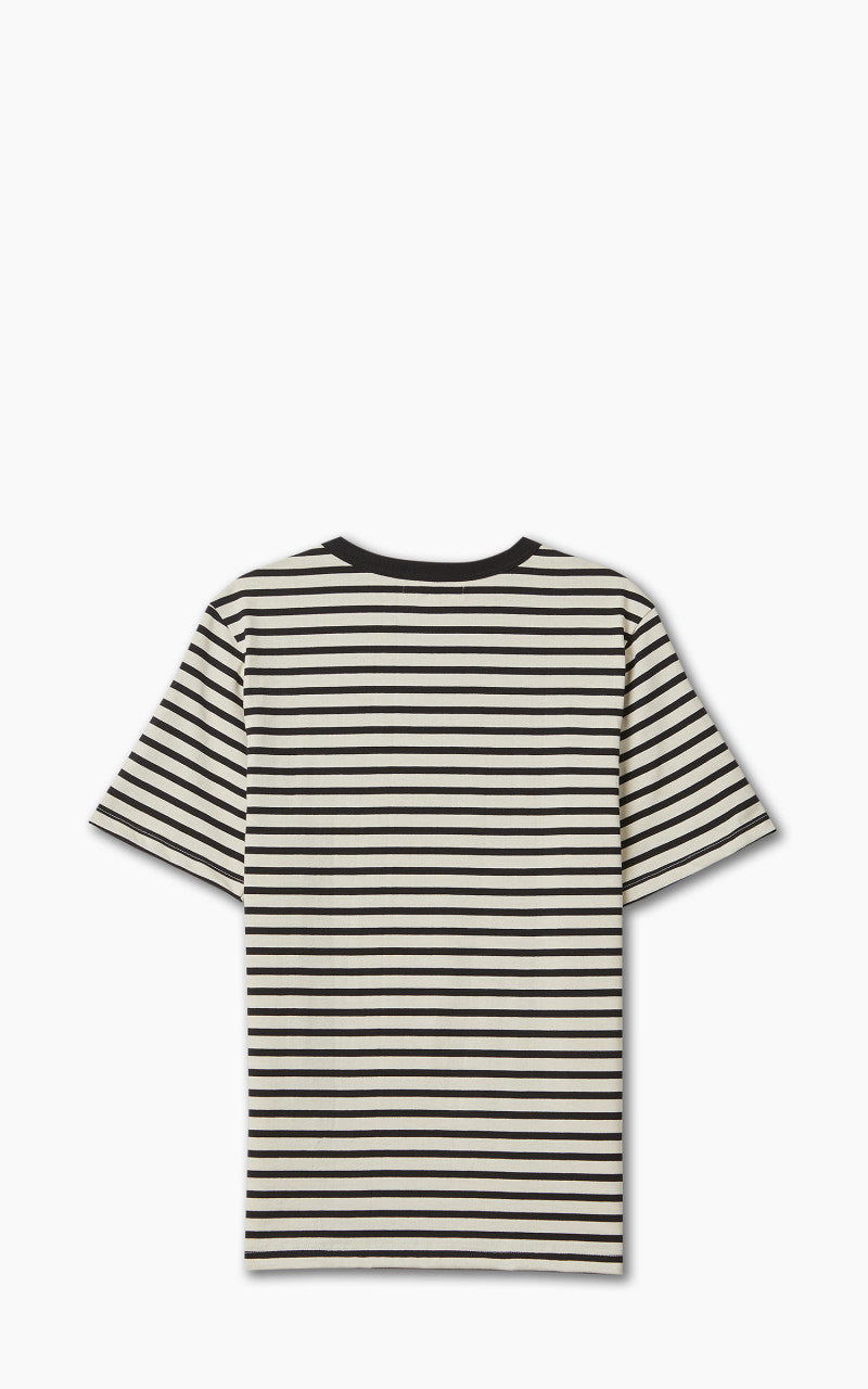 Merz b. Schwanen 2M14 Striped Crew Neck Tee Charcoal/Nature