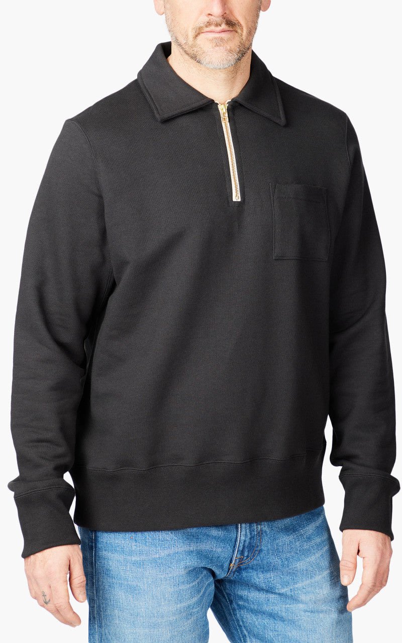 Merz b. Schwanen 342Z Half Zip Sweatshirt Charcoal