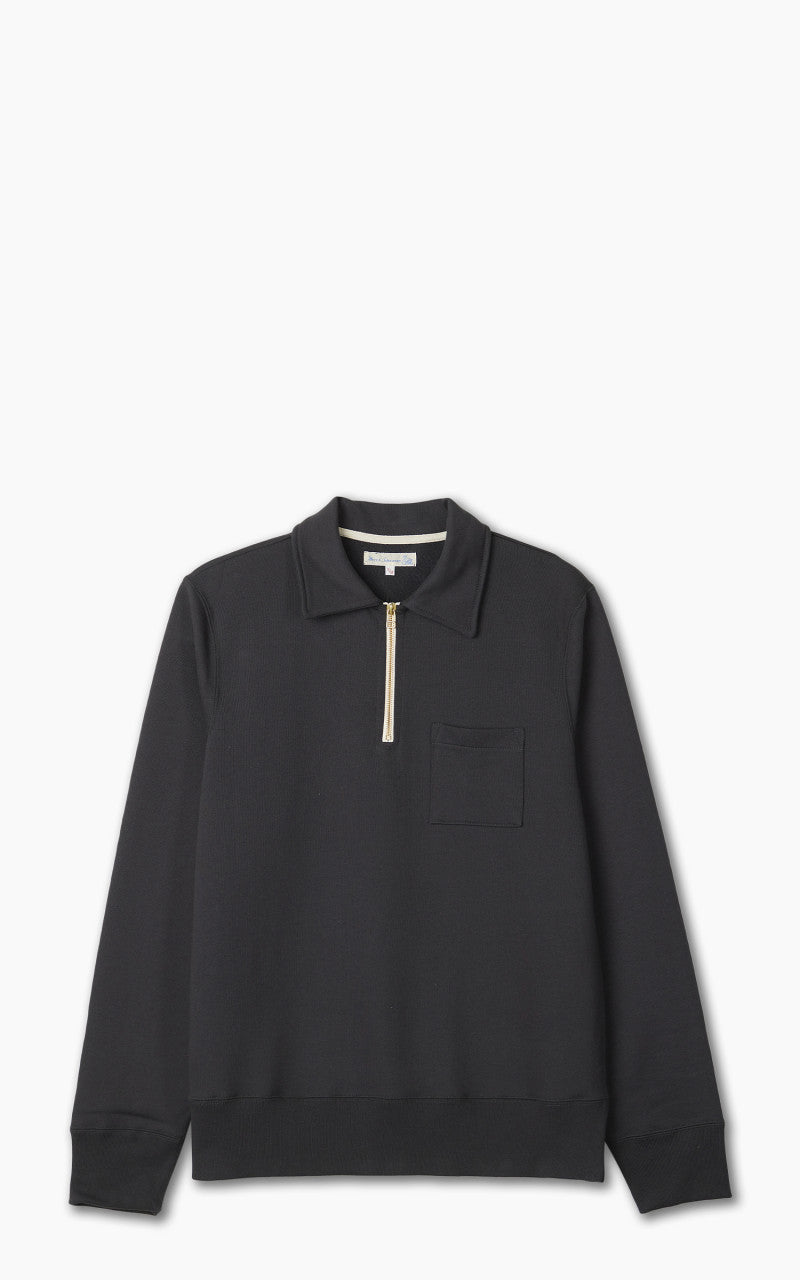 Merz b. Schwanen 342Z Half Zip Sweatshirt Charcoal