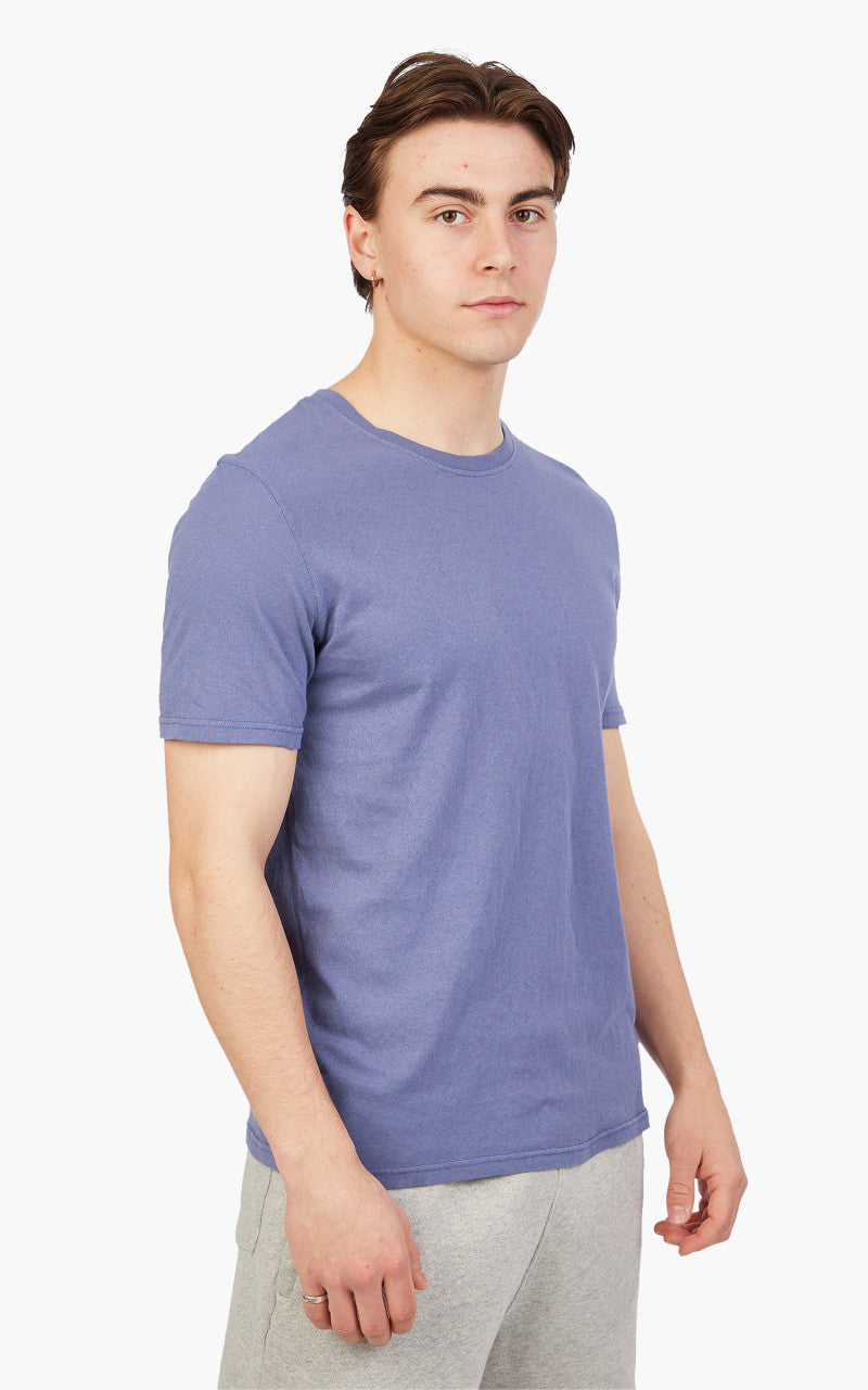 Merz b. Schwanen CT02VJ Crew Neck Tee Purple Blue