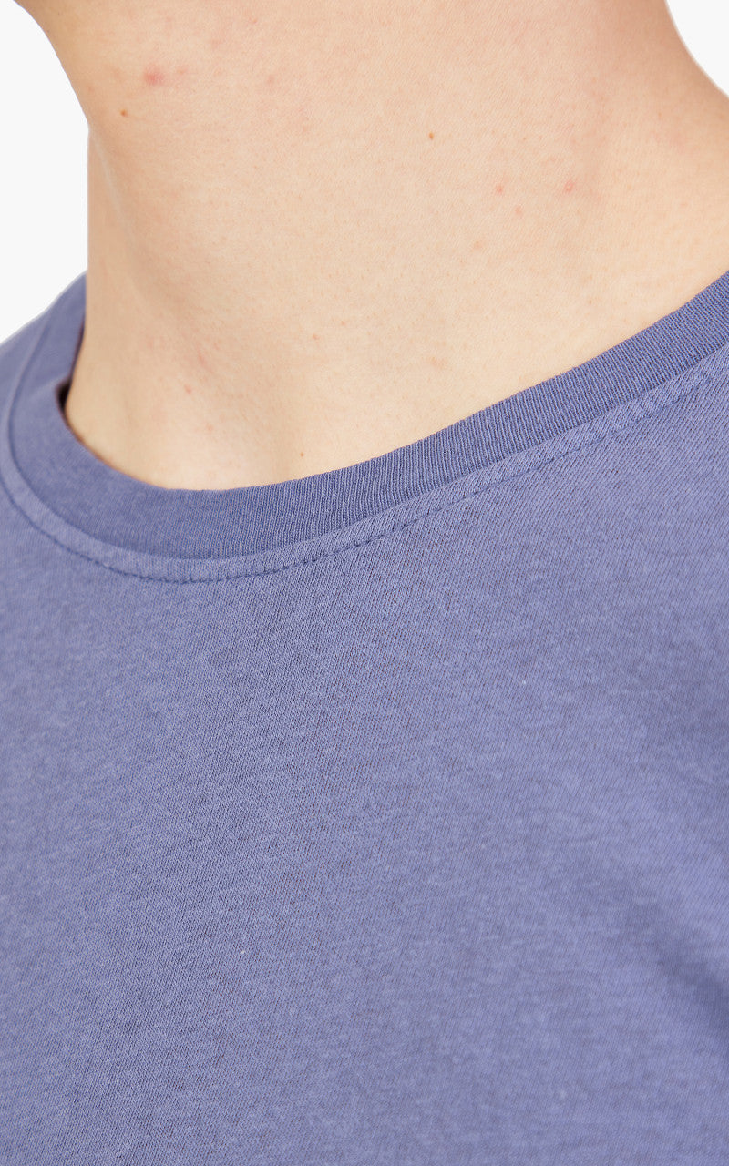 Merz b. Schwanen CT02VJ Crew Neck Tee Purple Blue