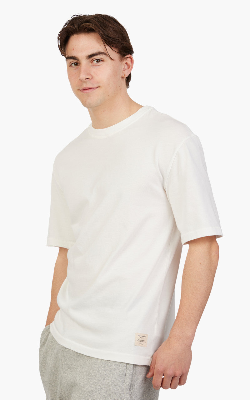 Merz b. Schwanen CTOS04 Oversized Crew Neck Tee White