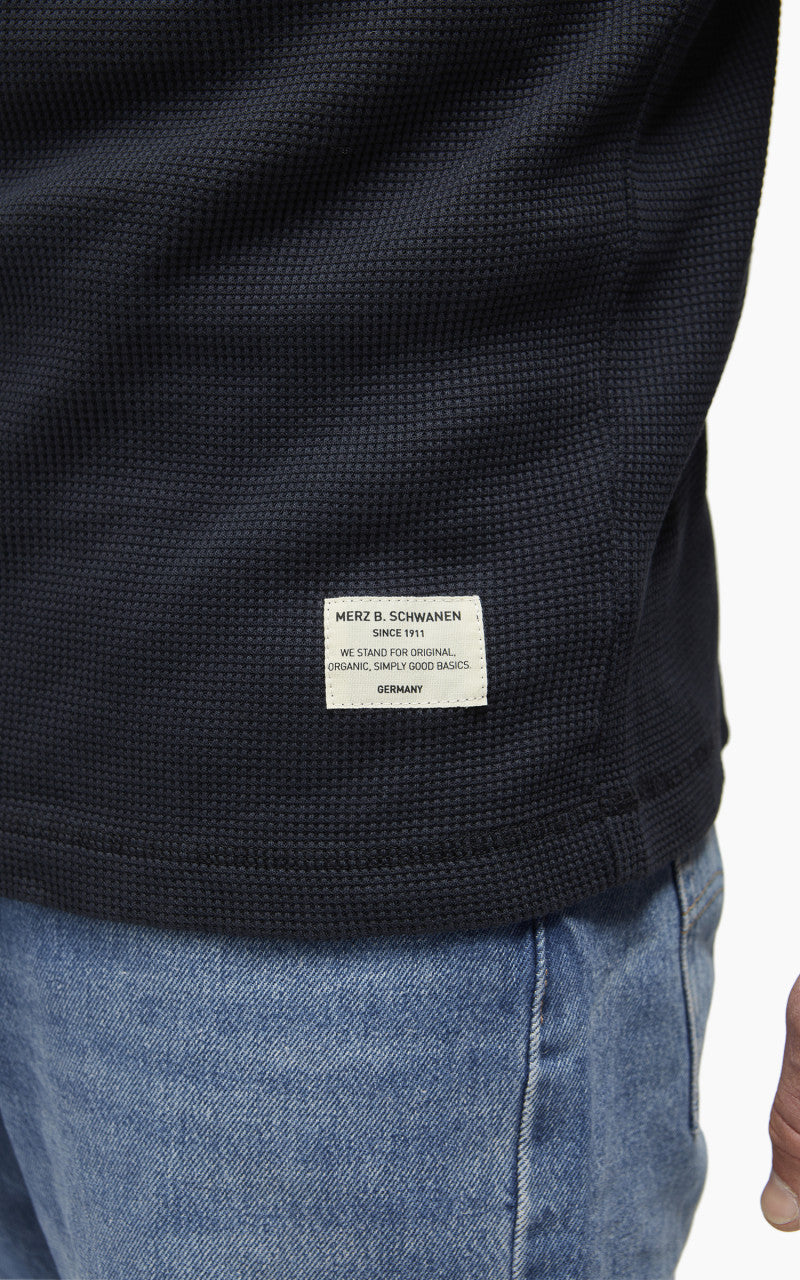 Merz b. Schwanen Waffle Longsleeve Charcoal