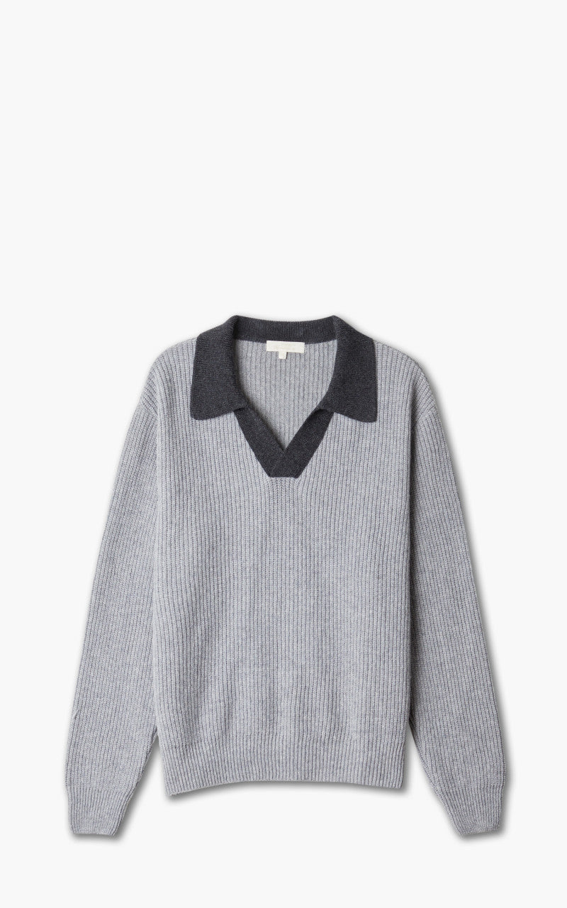 mfpen Open Collar Sweater Grey