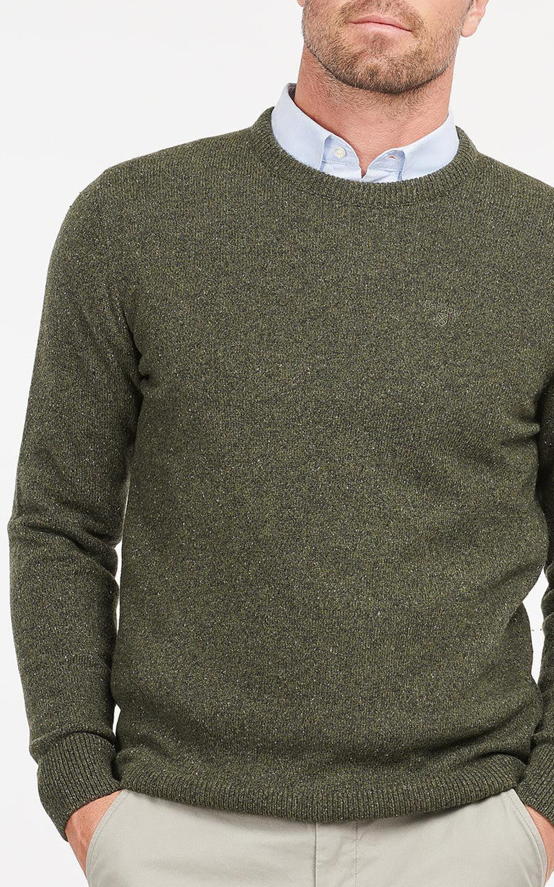 Barbour Essential Tisbury Crew Neck Sweatshirt Dark Seaweed