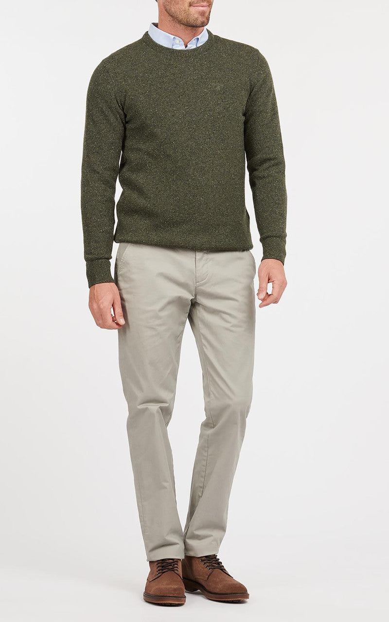 Barbour Essential Tisbury Crew Neck Sweatshirt Dark Seaweed