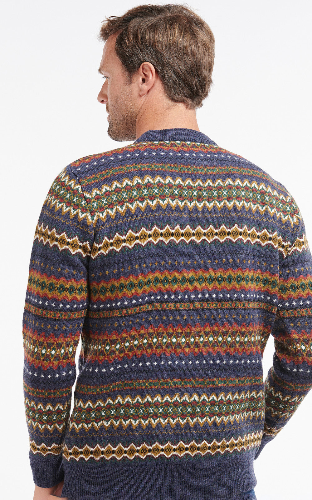 Barbour Sweatshirt Case Fair Isle Navy Marl