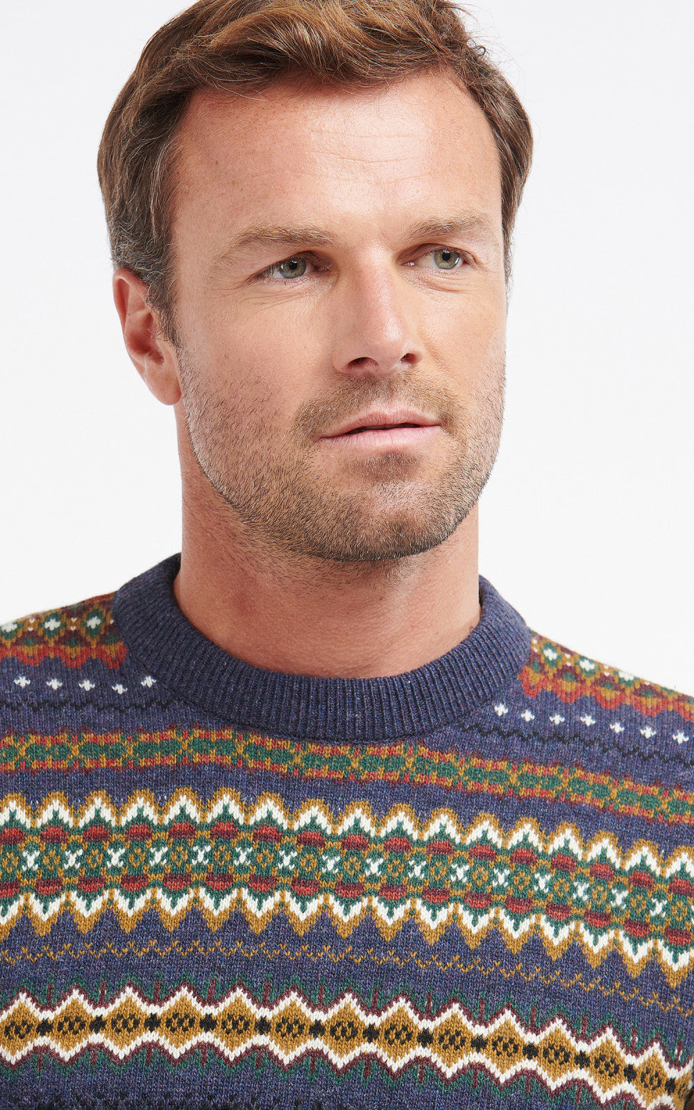 Barbour Sweatshirt Case Fair Isle Navy Marl