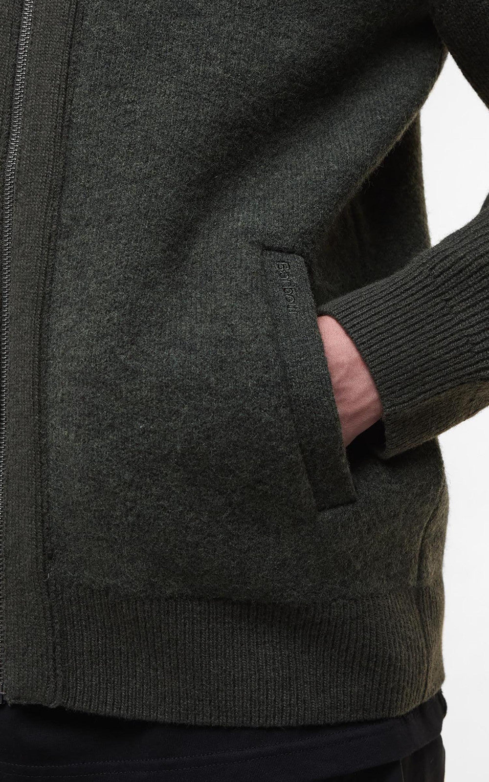 Barbour Knit Jacket Milburn Dark Olive