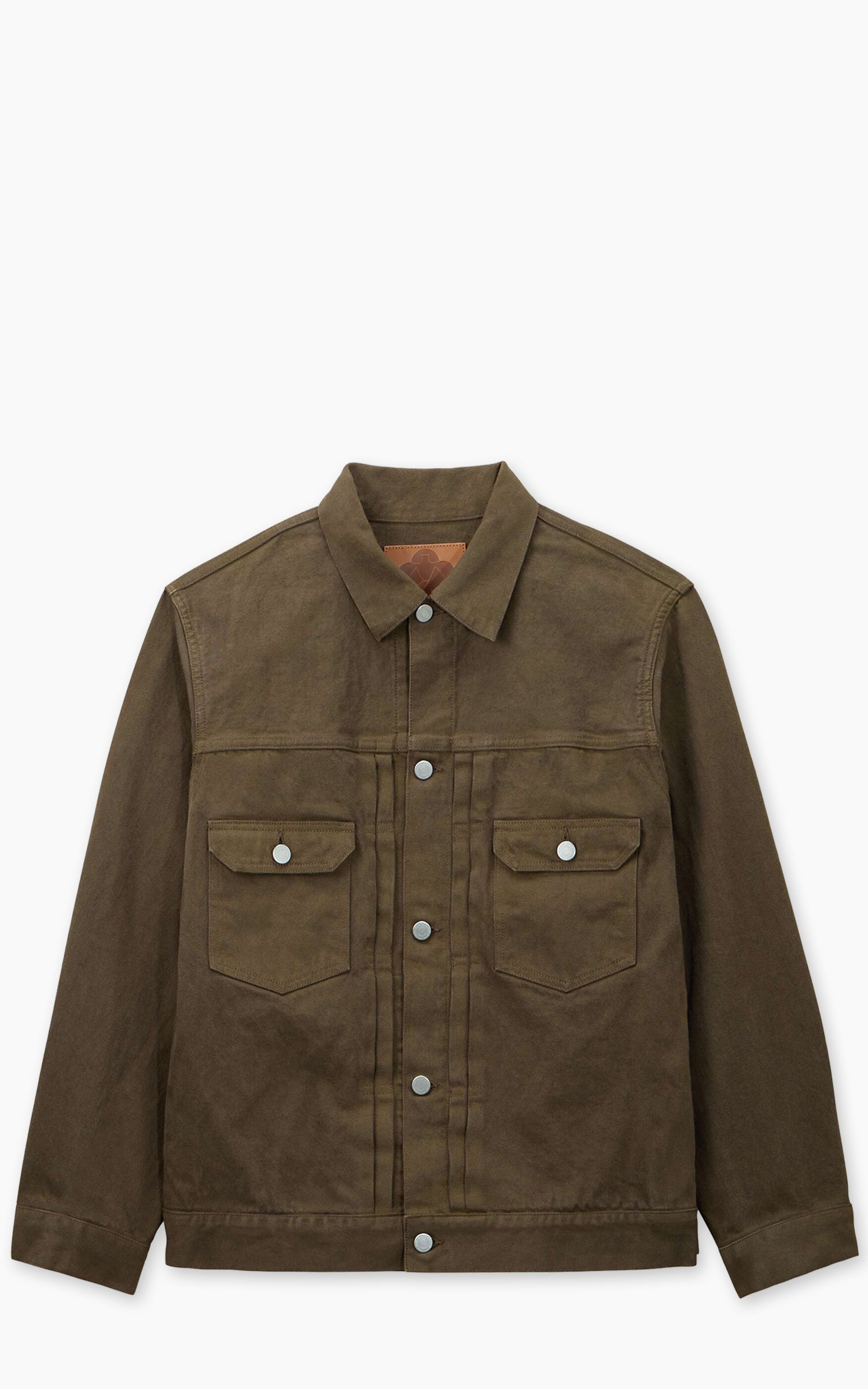 Momotaro Jeans MMGJ6004 #002 'Botanical Moss Dye' Type 2 Denim Jacket Khaki