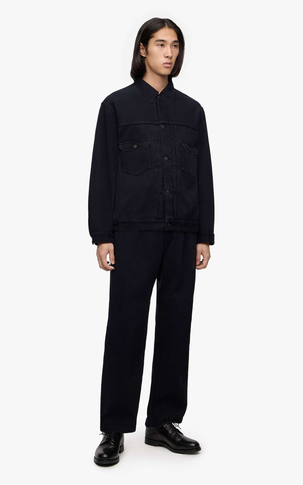 MOMOTARO JEANS MMGJ6005 #002 Overdyed Sashiko Type 2 Jacket Indigo