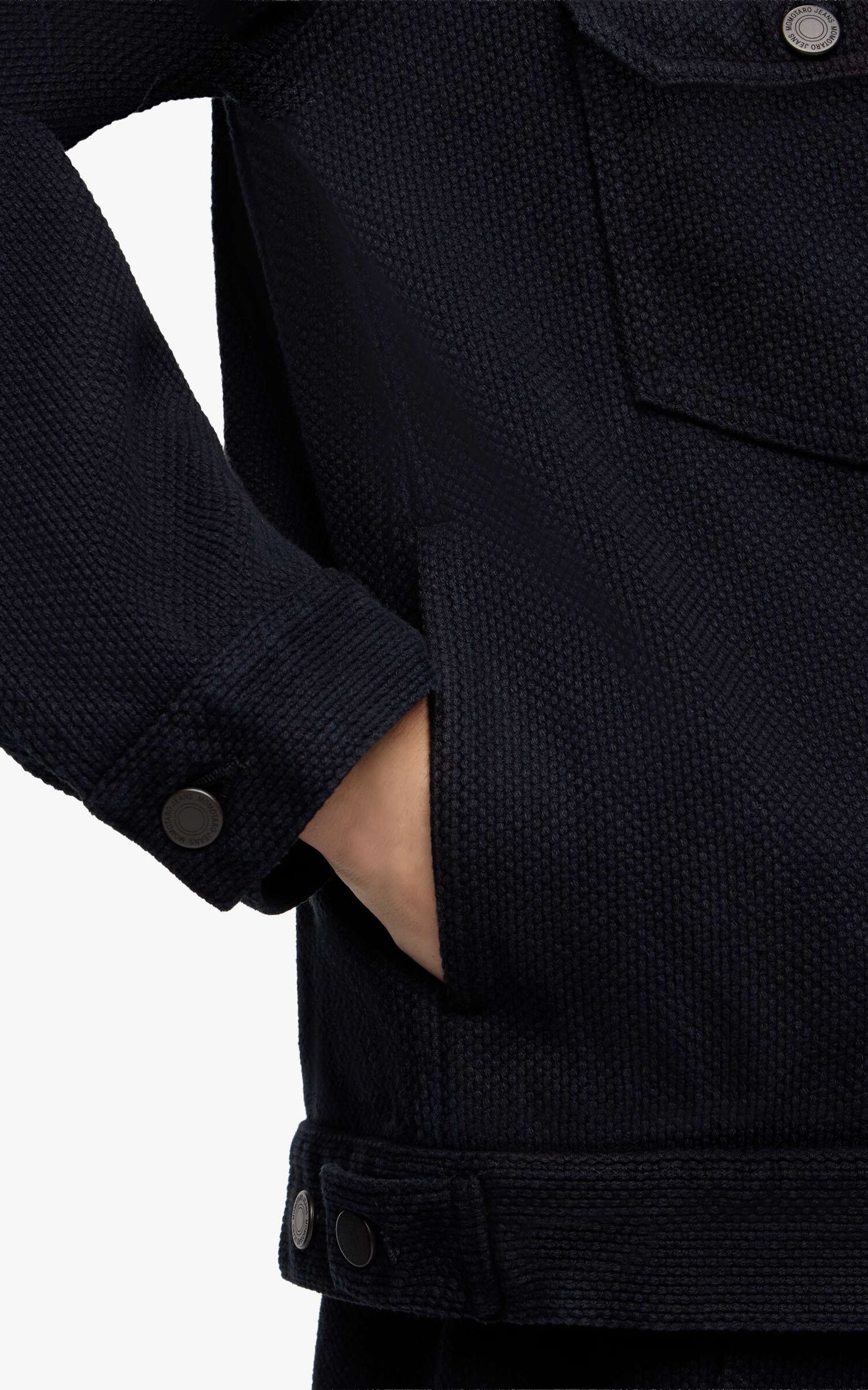 MOMOTARO JEANS MMGJ6005 #002 Overdyed Sashiko Type 2 Jacket Indigo