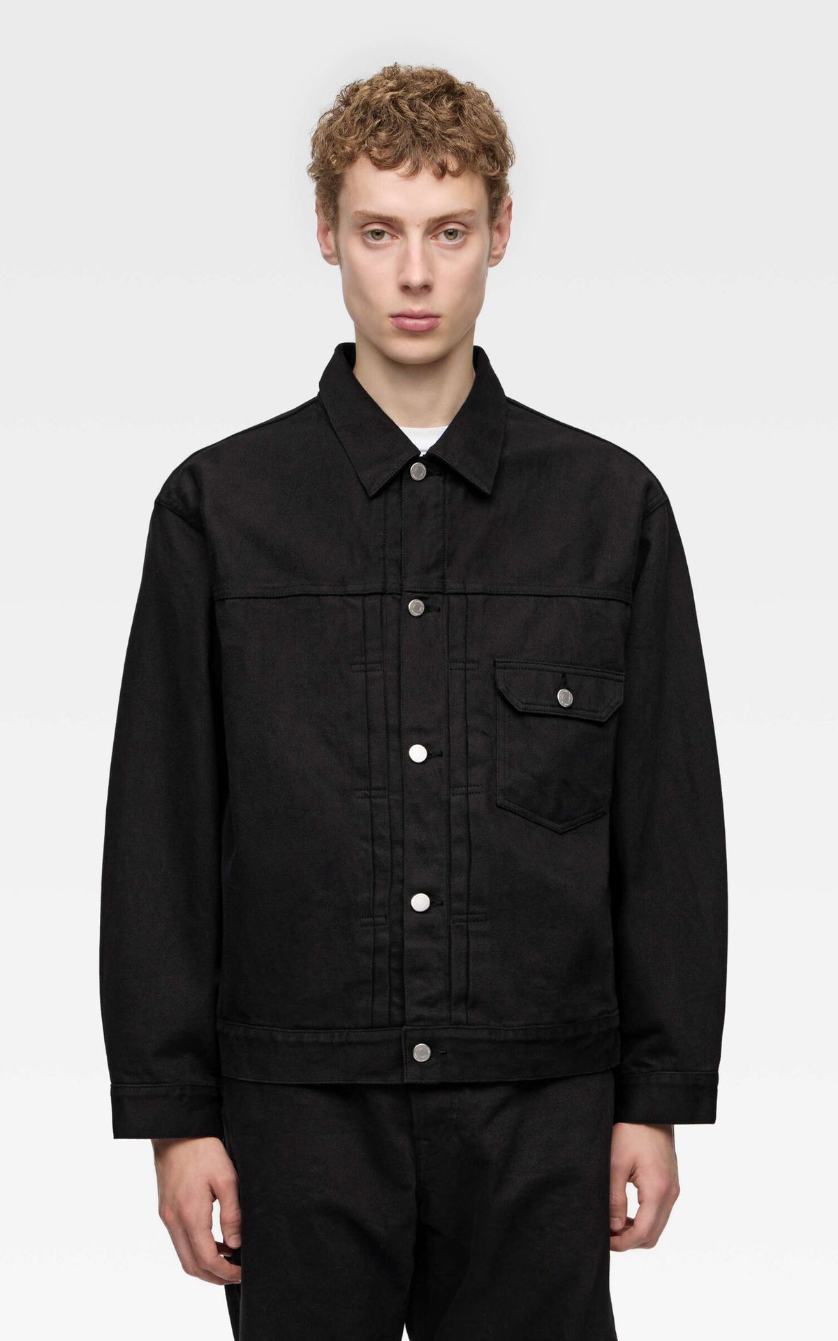 MOMOTARO JEANS MMGJ6010 #001 Kyoto Montsuki Type 1 Denim Jacket Black