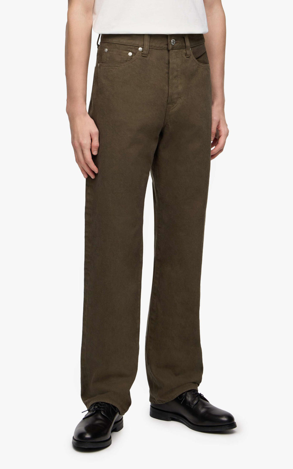 MOMOTARO JEANS MMJZ6403 #100 Botanical Moss Dye Straight Denim Khaki