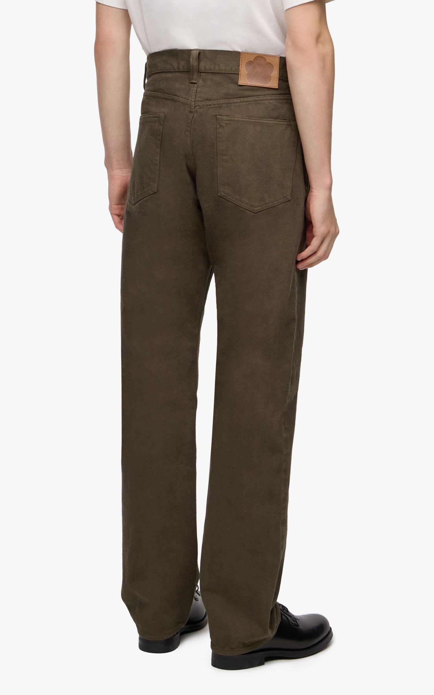 MOMOTARO JEANS MMJZ6403 #100 'Botanical Moss Dye' Straight Denim Khaki