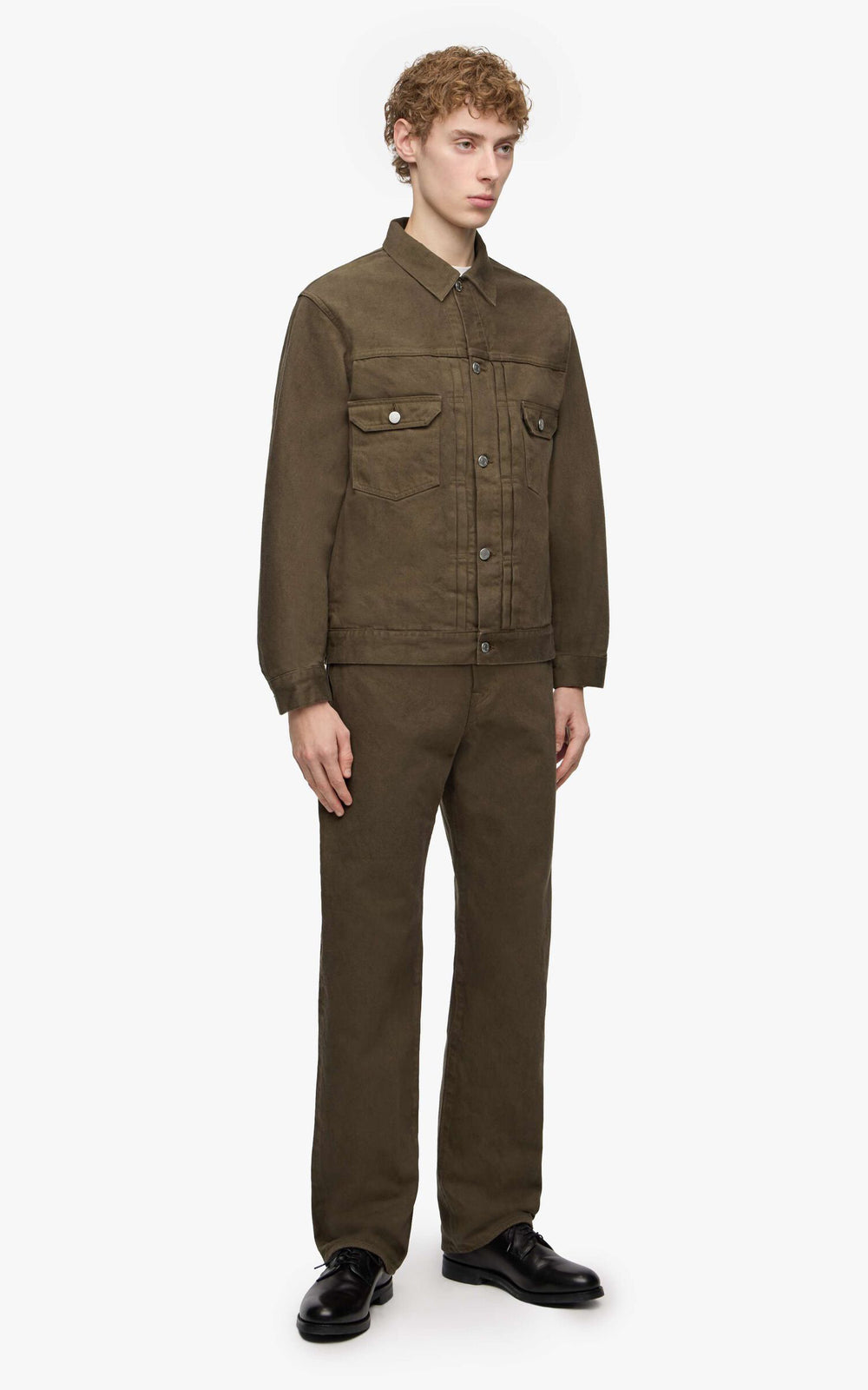 MOMOTARO JEANS MMJZ6403 #100 Botanical Moss Dye Straight Denim Khaki