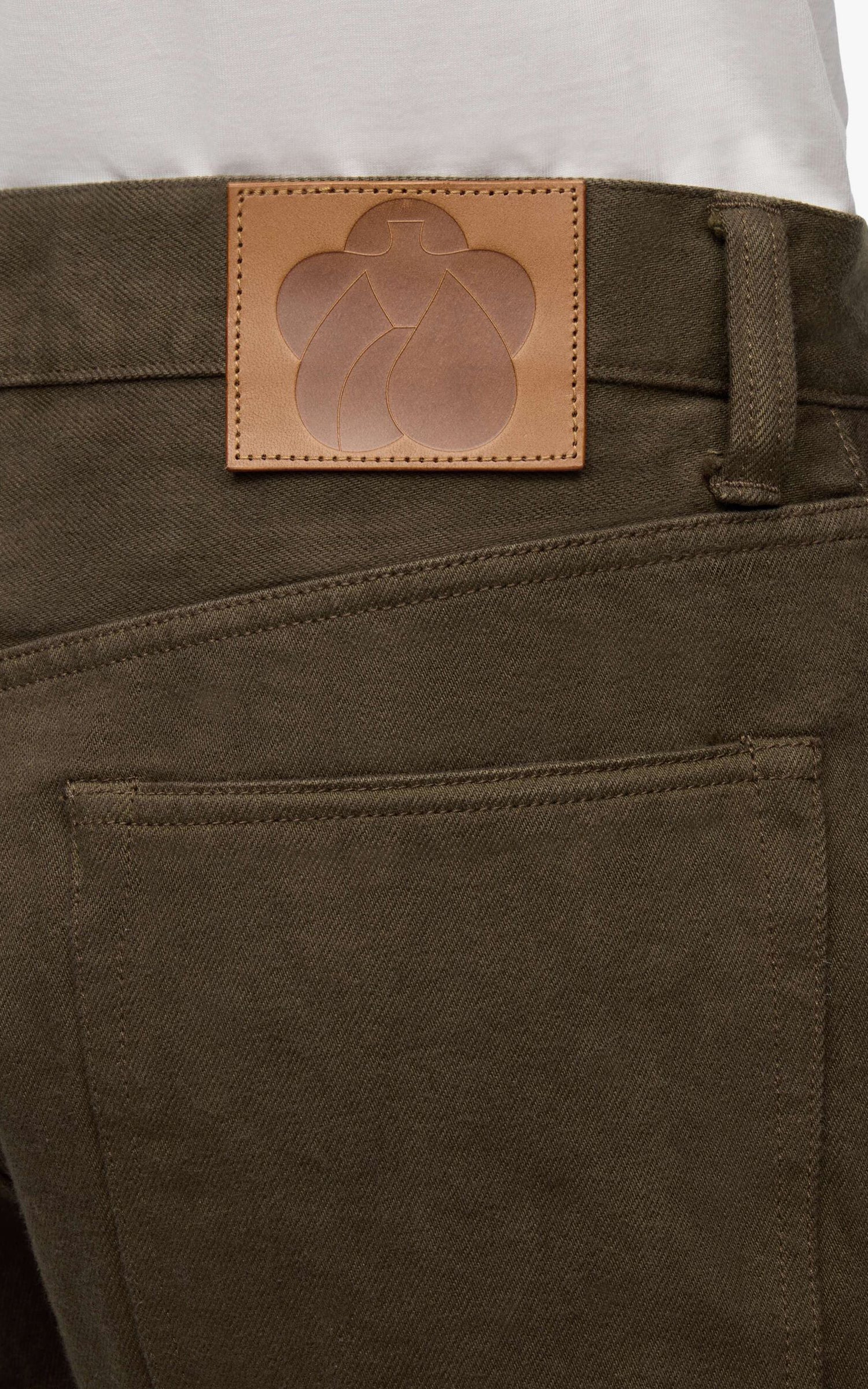 MOMOTARO JEANS MMJZ6403 #100 'Botanical Moss Dye' Straight Denim Khaki
