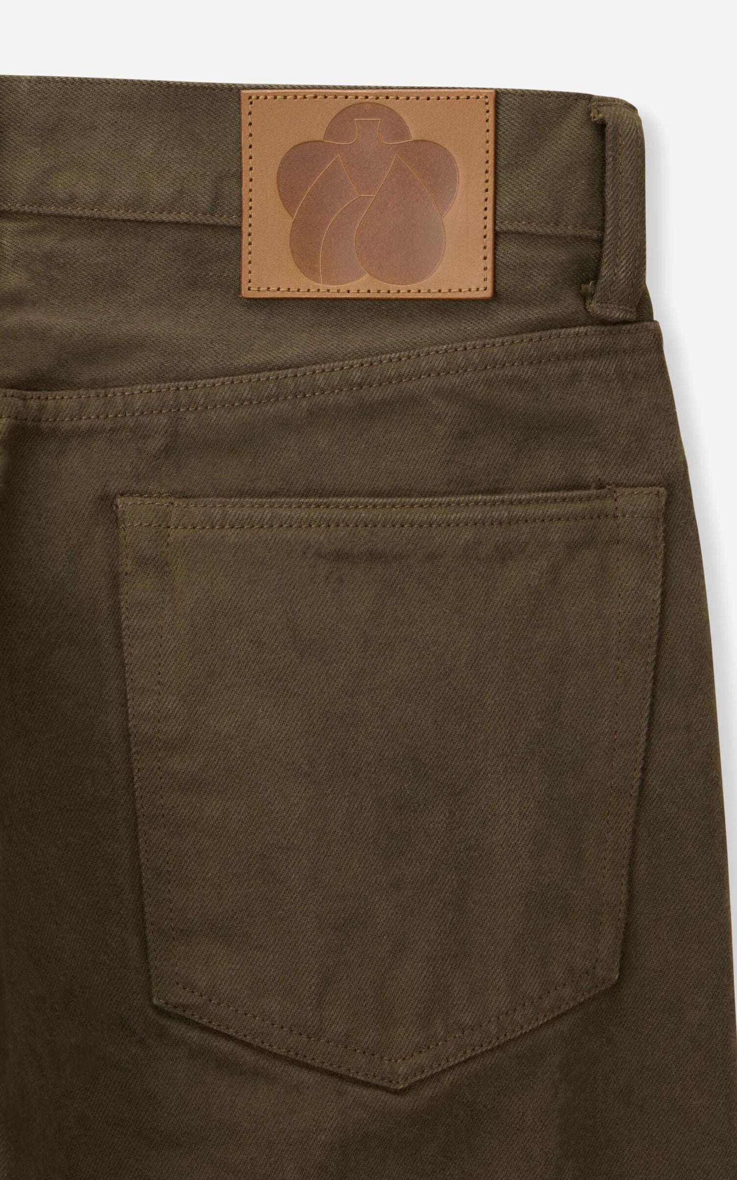 MOMOTARO JEANS MMJZ6403 #100 'Botanical Moss Dye' Straight Denim Khaki