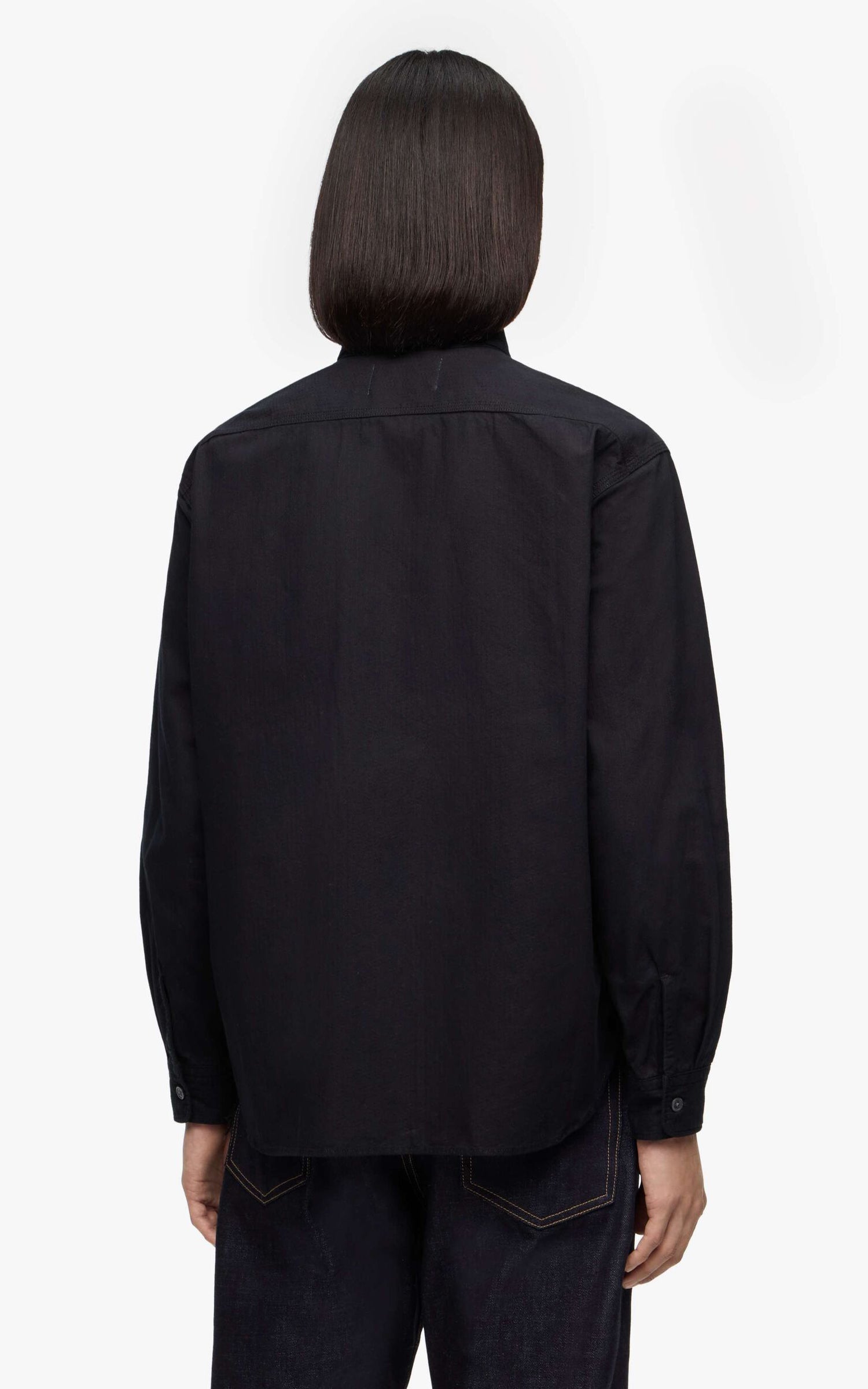 MOMOTARO JEANS MMLS6005 'Tokuno Blue' Sashiko L/S Shirt Indigo
