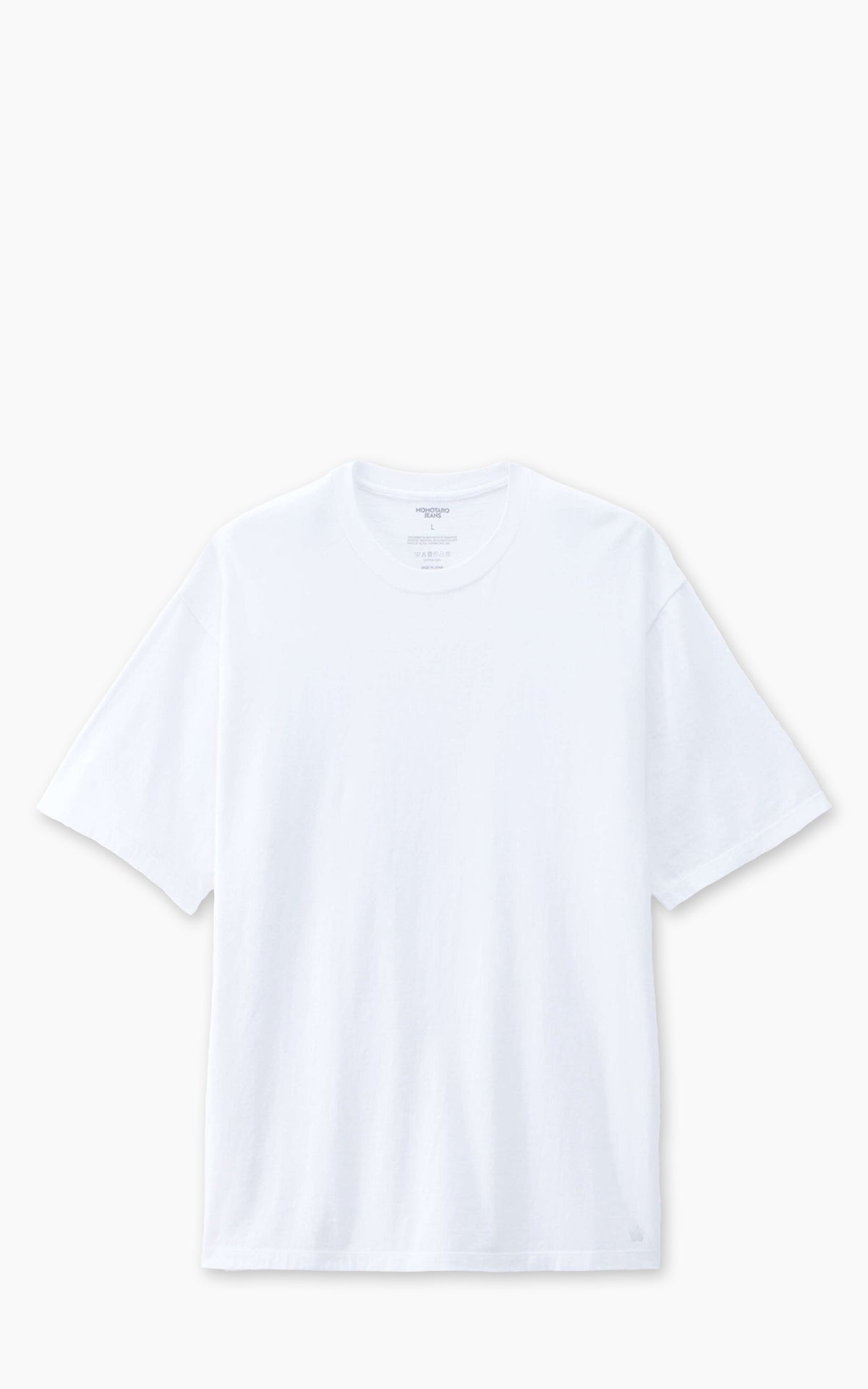 MOMOTARO JEANS MMTS6031 2-Pack Round Body Tee White/Black