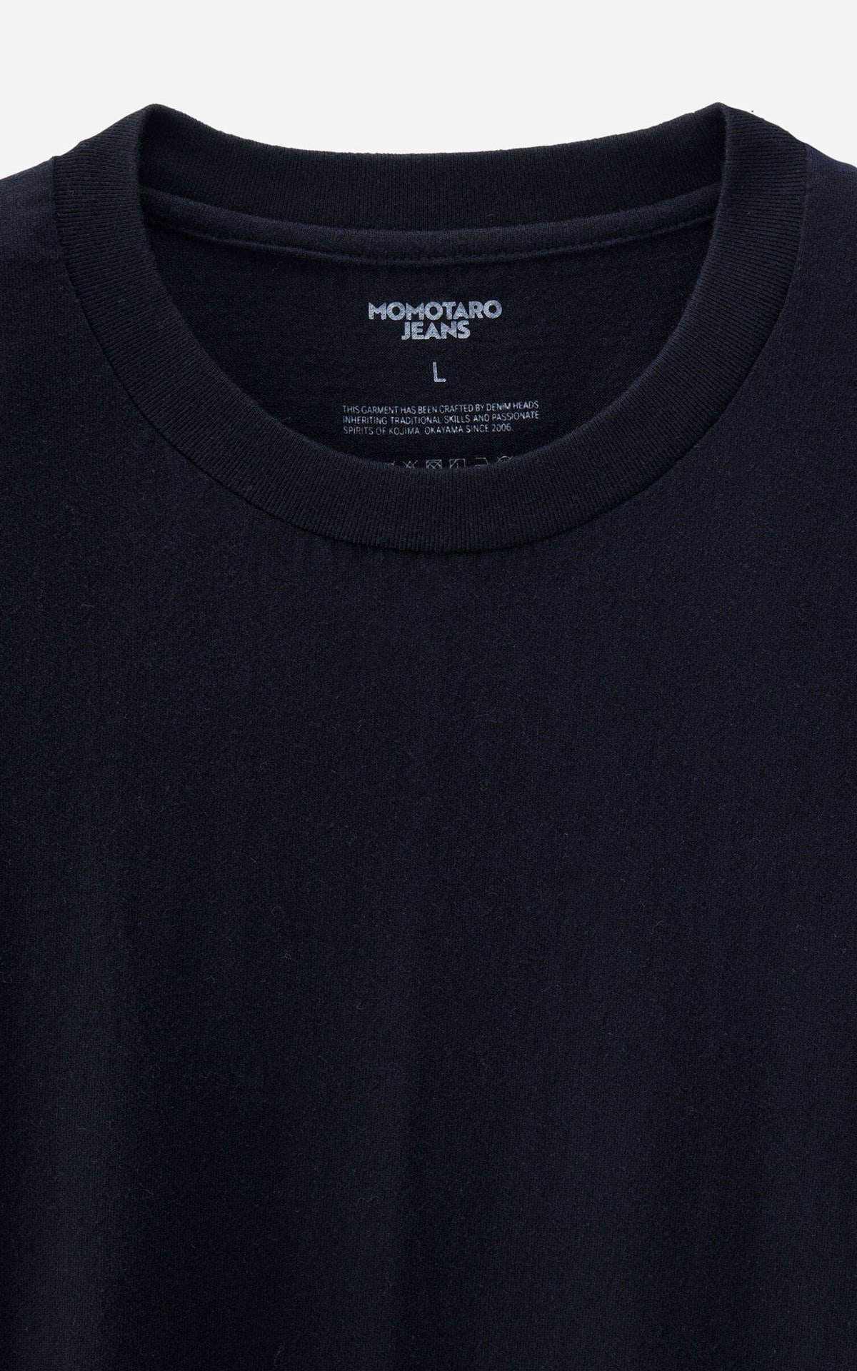 MOMOTARO JEANS MMTS6031 2-Pack Round Body Tee White/Black