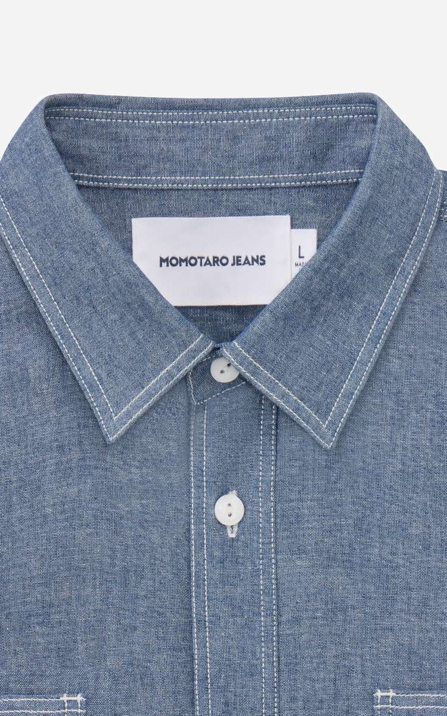 MOMOTARO JEANS MMLS3000 Triple Stitch L/S Chambray Shirt Indigo