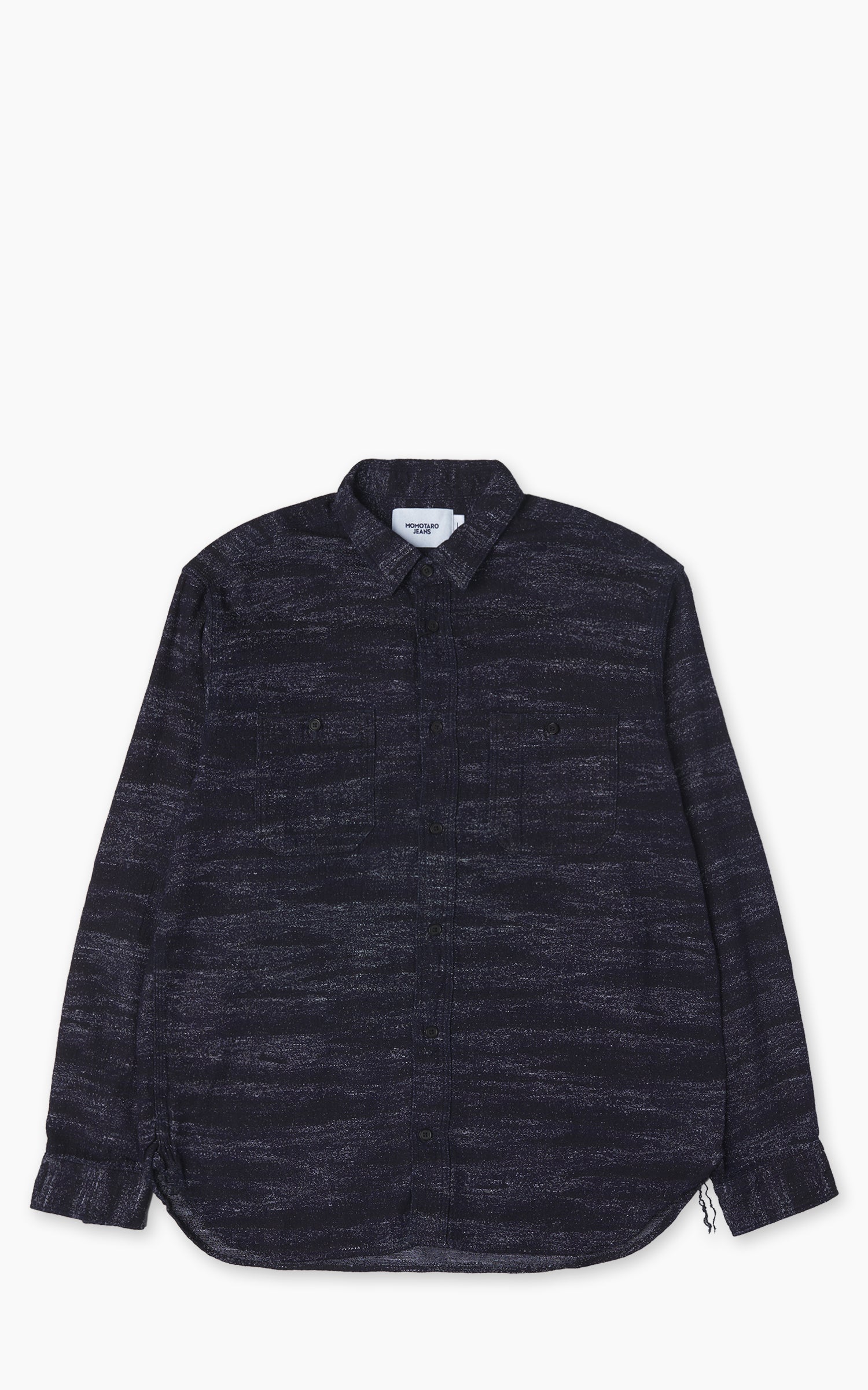 MOMOTARO JEANS MMLS6013 Jacquard Shirt Indigo