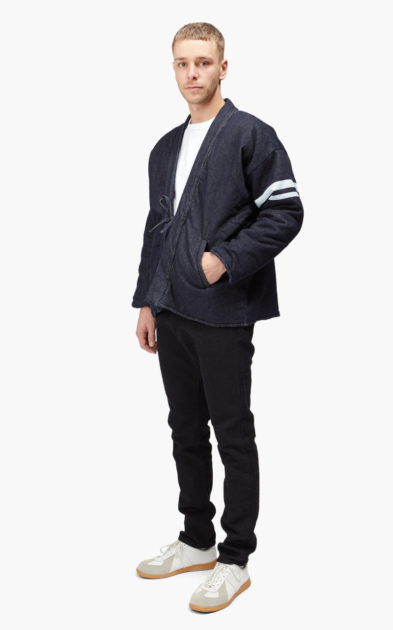 Momotaro Jeans MJK0020M23 Reversible Hanten Jacket Pique Indigo