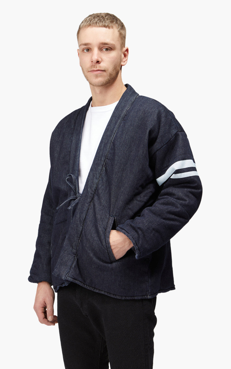 Momotaro Jeans MJK0020M23 Reversible Hanten Jacket Pique Indigo