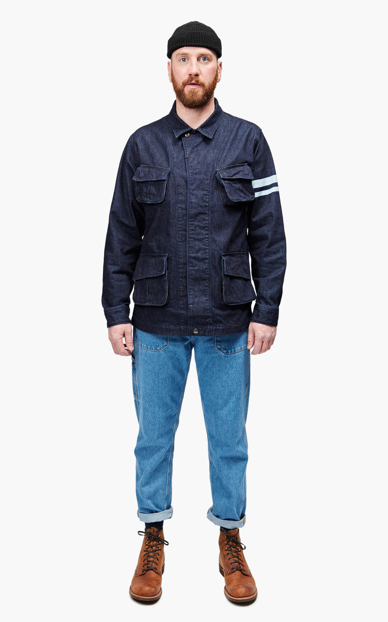 Momotaro Jeans MJK0030M31 GTB Jungle Fatigue Denim Jacket Indigo 12oz