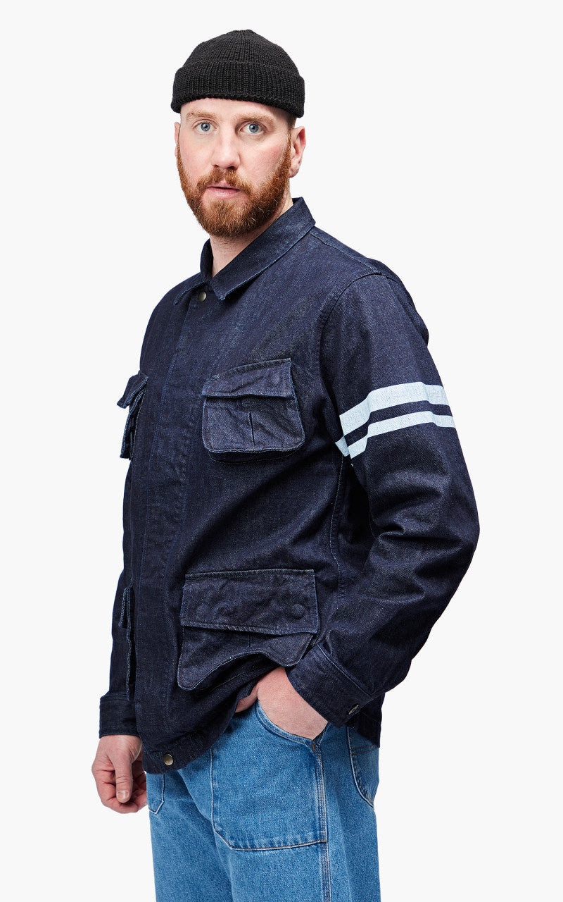 Momotaro Jeans MJK0030M31 GTB Jungle Fatigue Denim Jacket Indigo 12oz