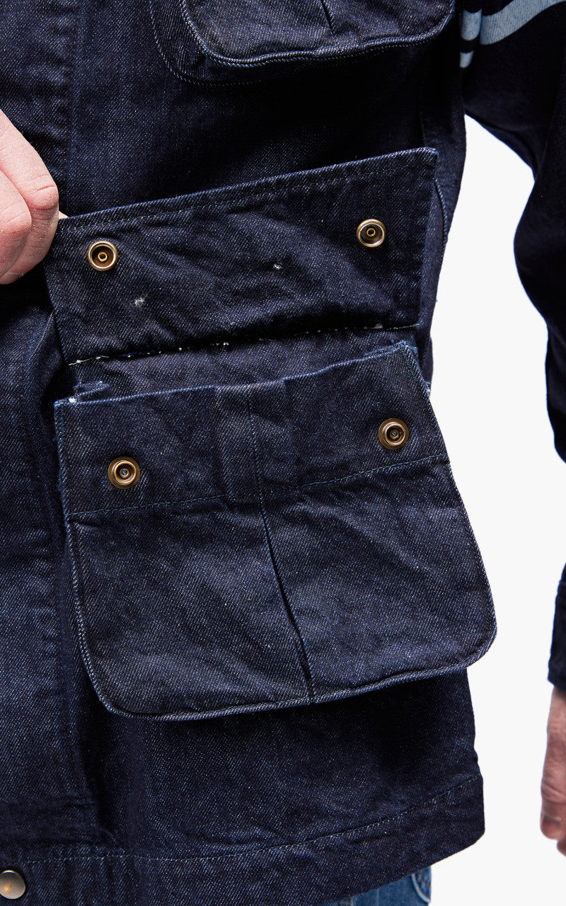Momotaro Jeans MJK0030M31 GTB Jungle Fatigue Denim Jacket Indigo 12oz