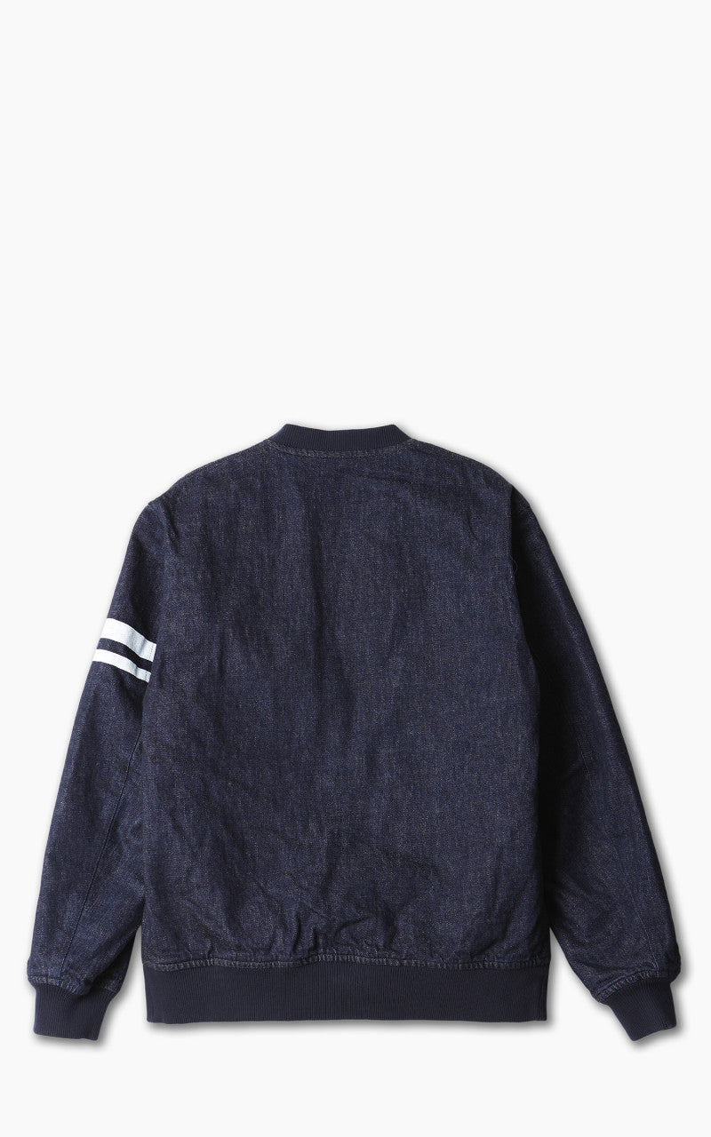 Momotaro Jeans MJK0040M23 Denim Varsity Jacket Indigo GTB