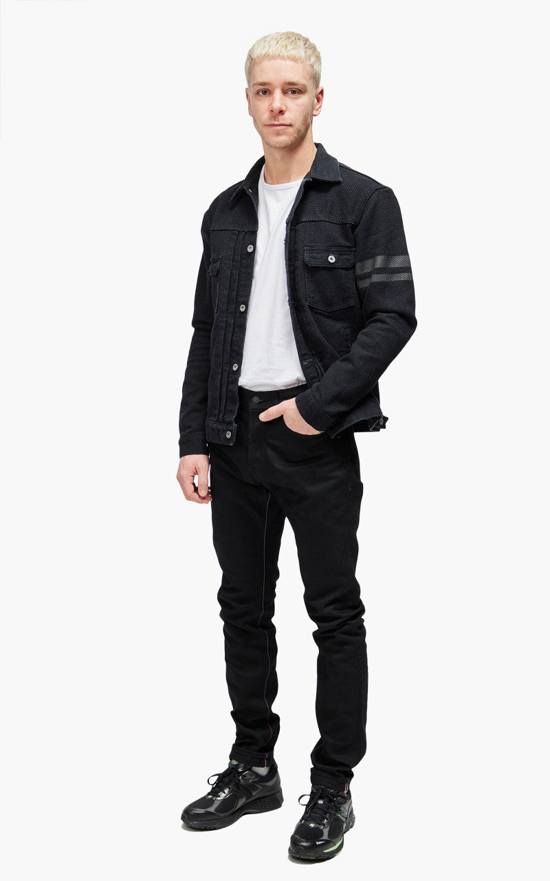 Momotaro Jeans MJK1040M23 Type 2 Jacket Super Heavy Sashiko Black 15oz