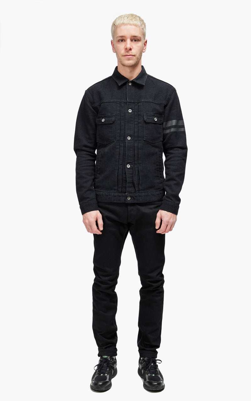 Momotaro Jeans MJK1040M23 Type 2 Jacket Super Heavy Sashiko Black 15oz