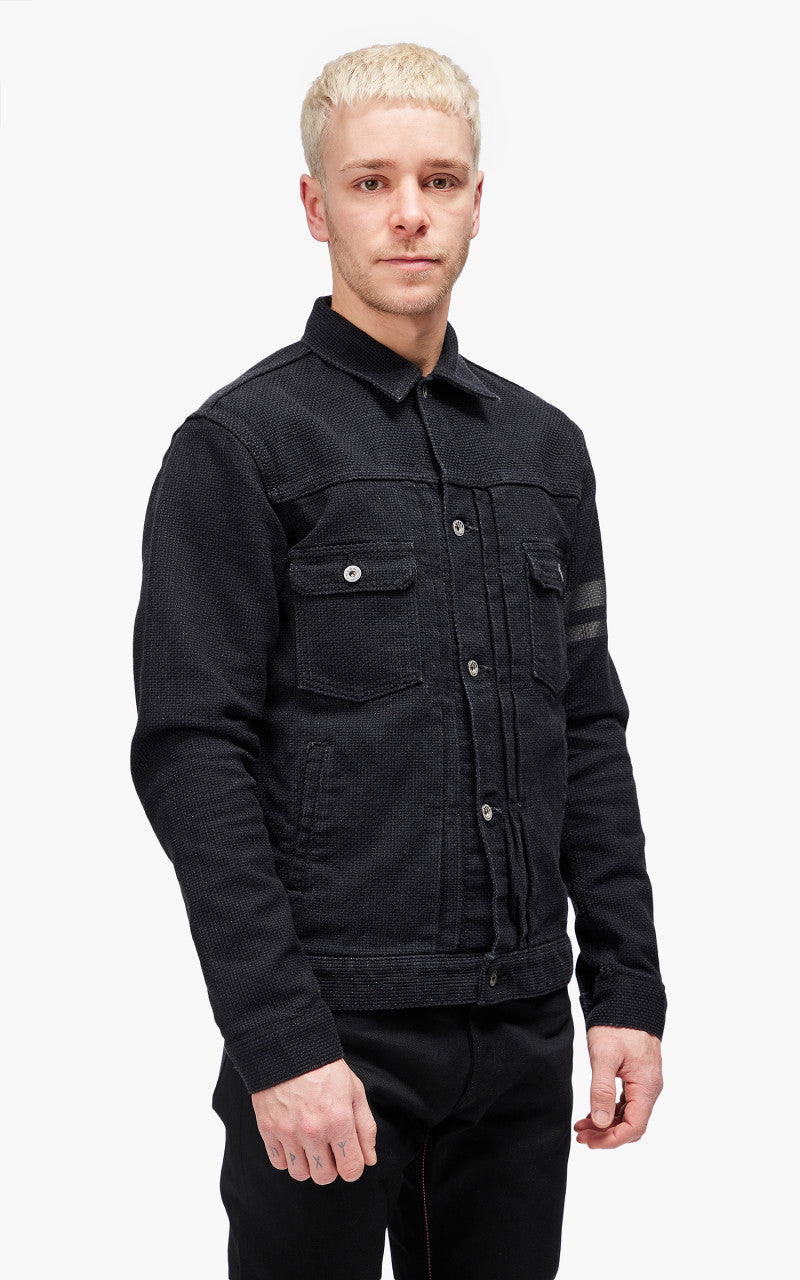 Momotaro Jeans MJK1040M23 Type 2 Jacket Super Heavy Sashiko Black 15oz
