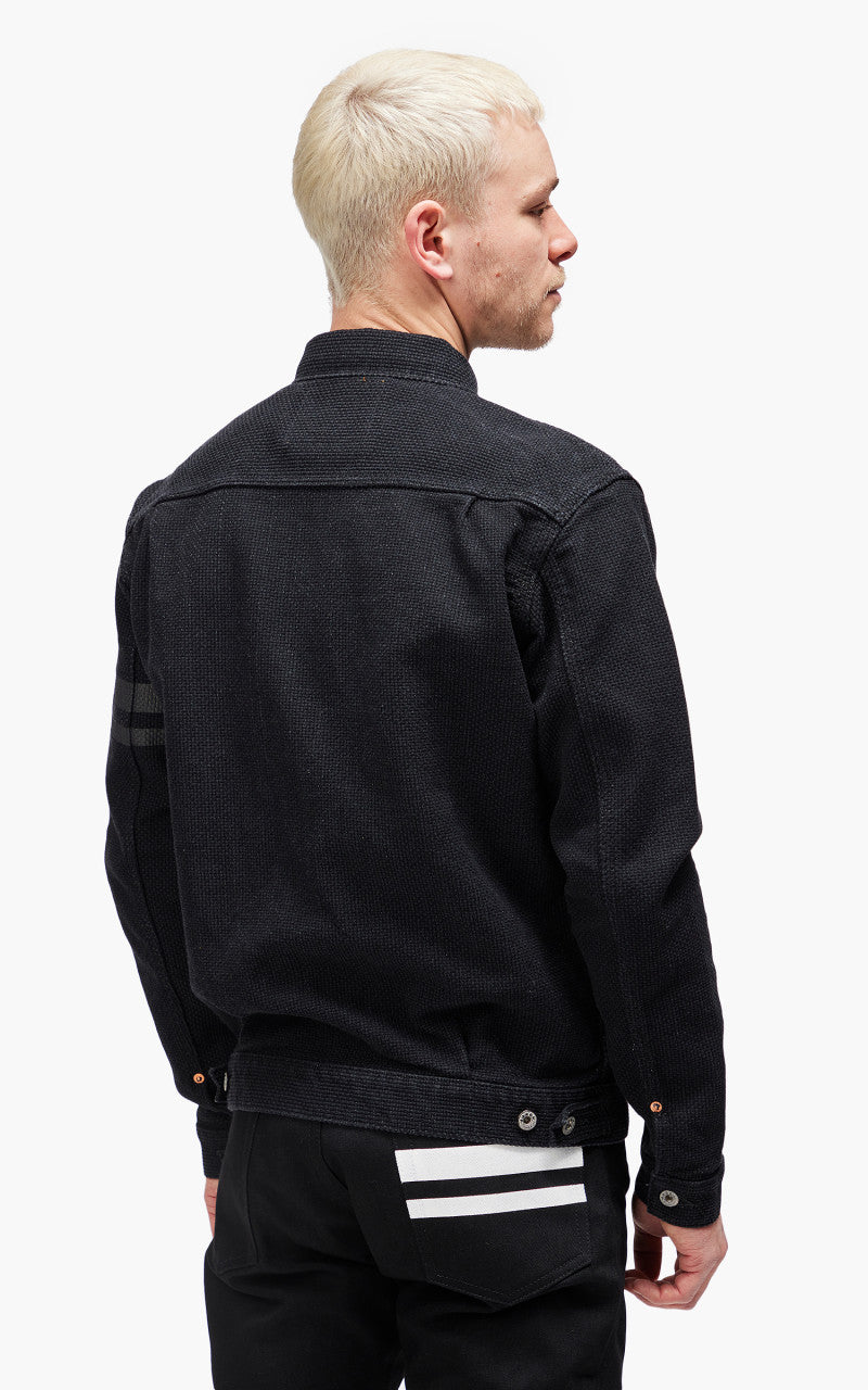 Momotaro Jeans MJK1040M23 Type 2 Jacket Super Heavy Sashiko Black 15oz