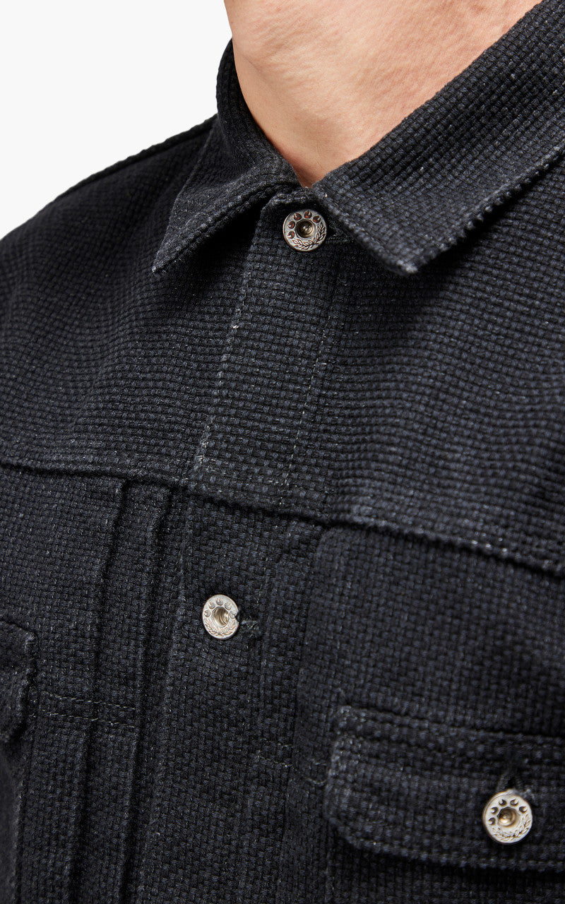 Momotaro Jeans MJK1040M23 Type 2 Jacket Super Heavy Sashiko Black 15oz