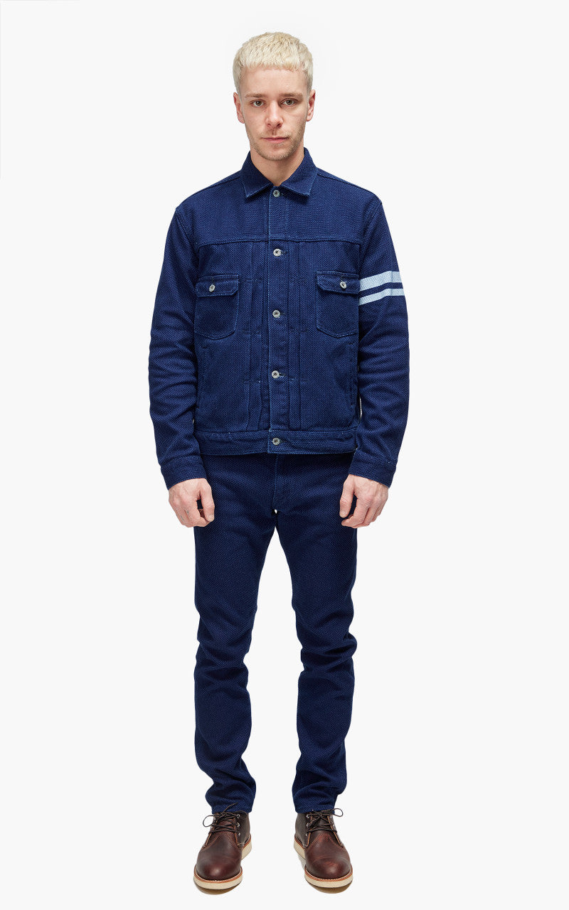 Momotaro Jeans MJK1050M23 Type 2 Jacket Sashiko Indigo