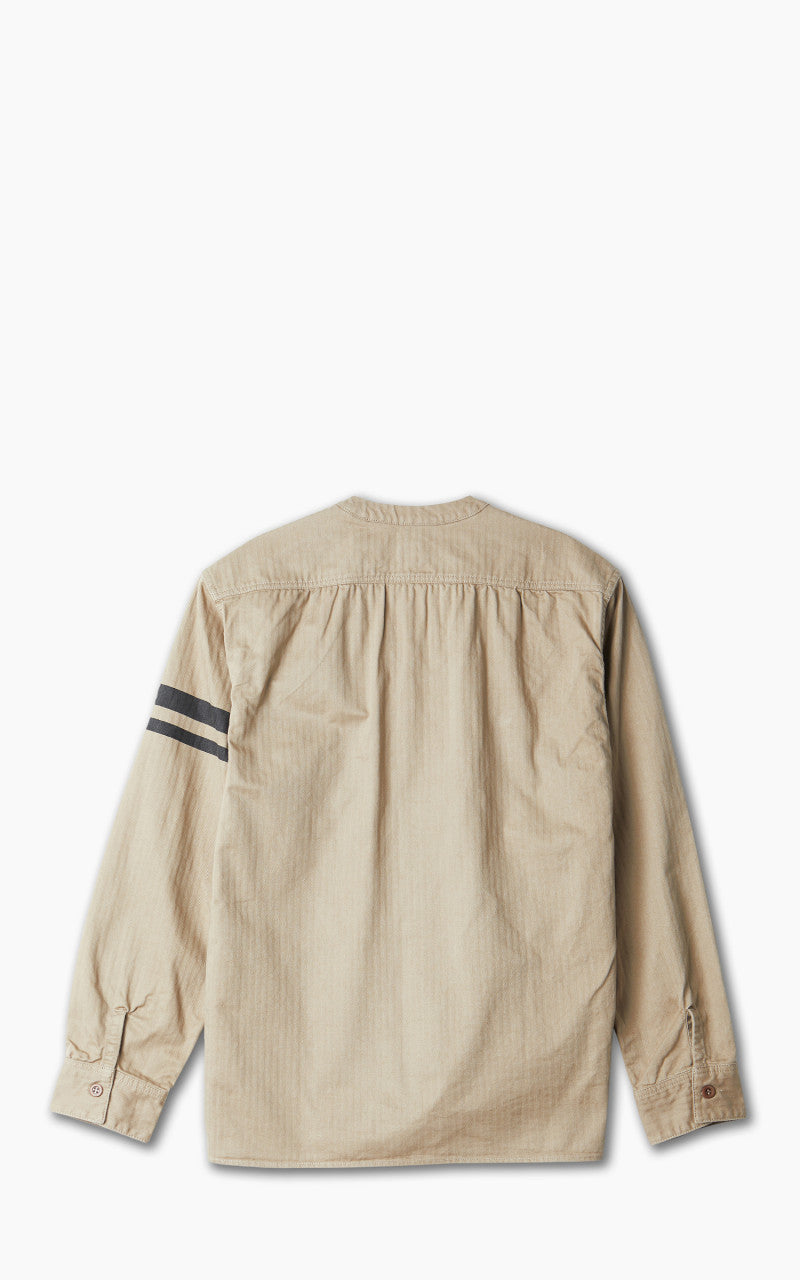 Momotaro Jeans MLS1050M23 Military Herringbone Work Cardigan Beige