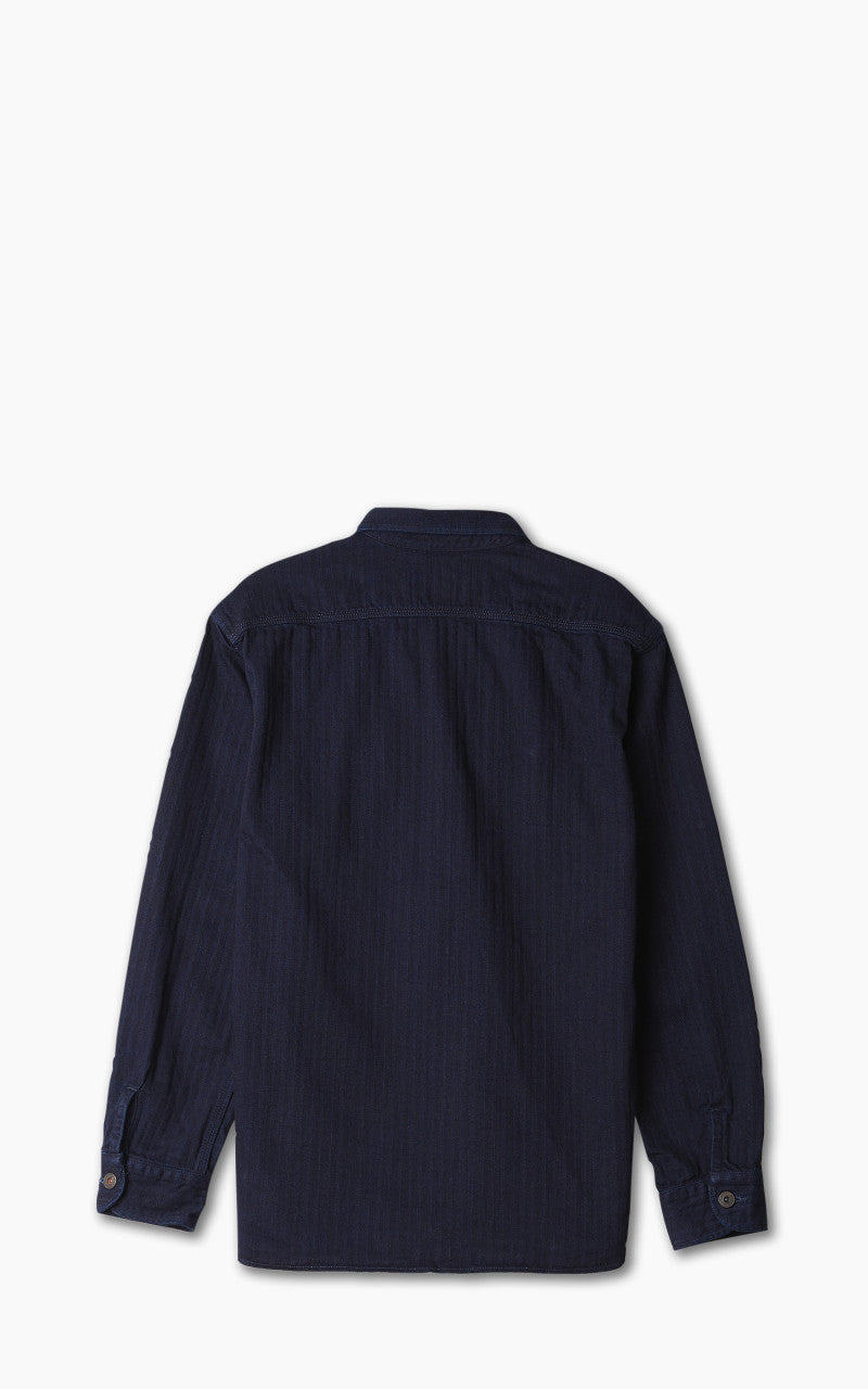 Momotaro Jeans MLS1060M23 Herringbone Work Shirt Indigo