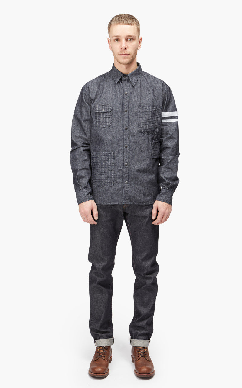 Momotaro Jeans MLS2030M23 Flame-Retardant Denim Shirt Indigo