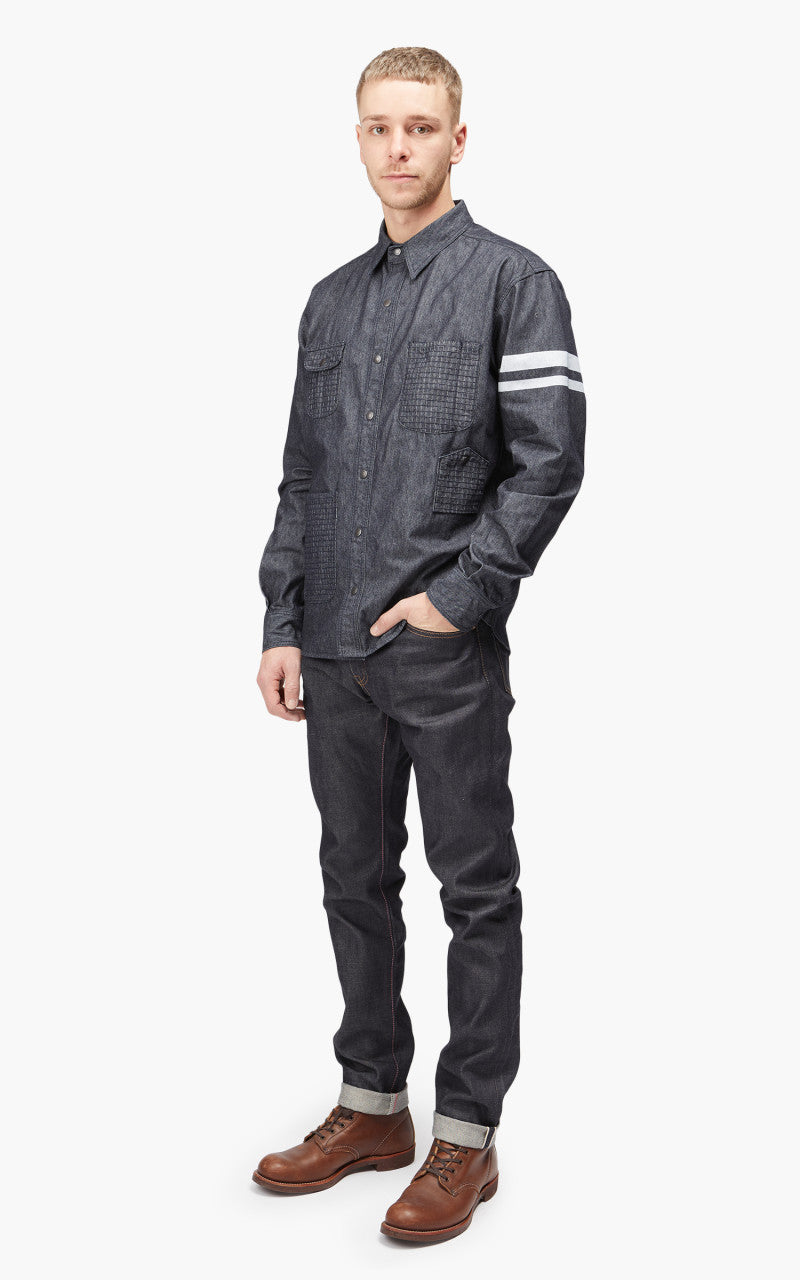 Momotaro Jeans MLS2030M23 Flame-Retardant Denim Shirt Indigo