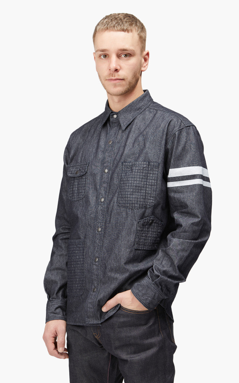 Momotaro Jeans MLS2030M23 Flame-Retardant Denim Shirt Indigo