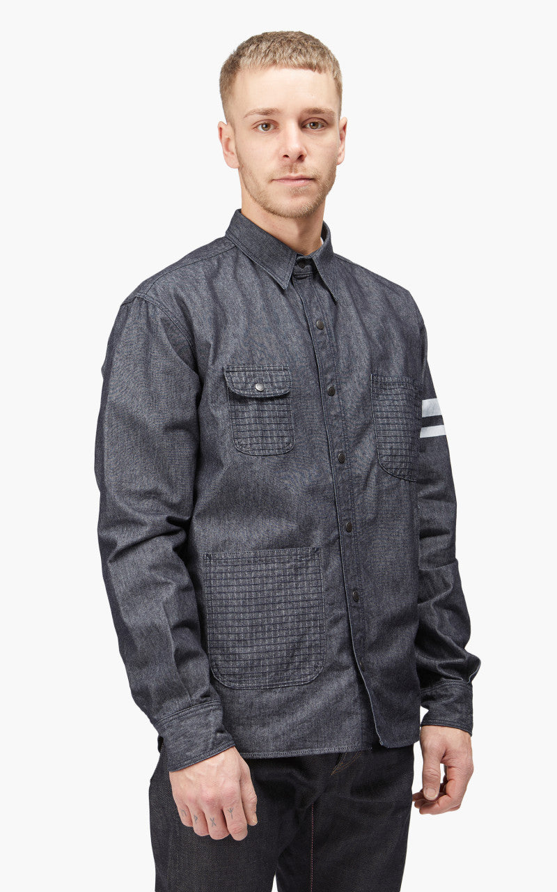 Momotaro Jeans MLS2030M23 Flame-Retardant Denim Shirt Indigo