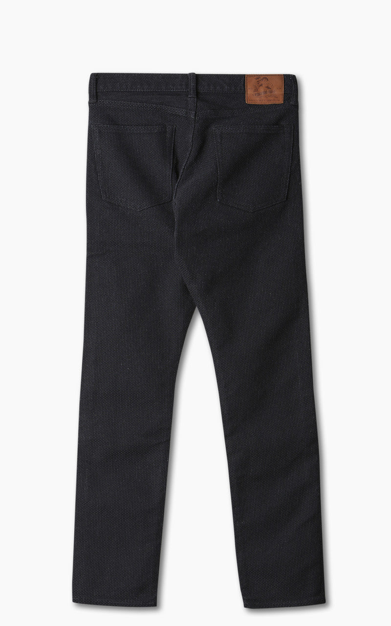 Momotaro Jeans MPT1030M23 Super Heavy Sashiko Pant Black 15oz