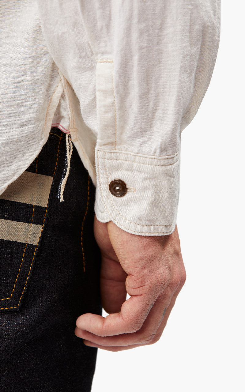 Momotaro Jeans MS044 5oz Chambray Work Shirt Natural