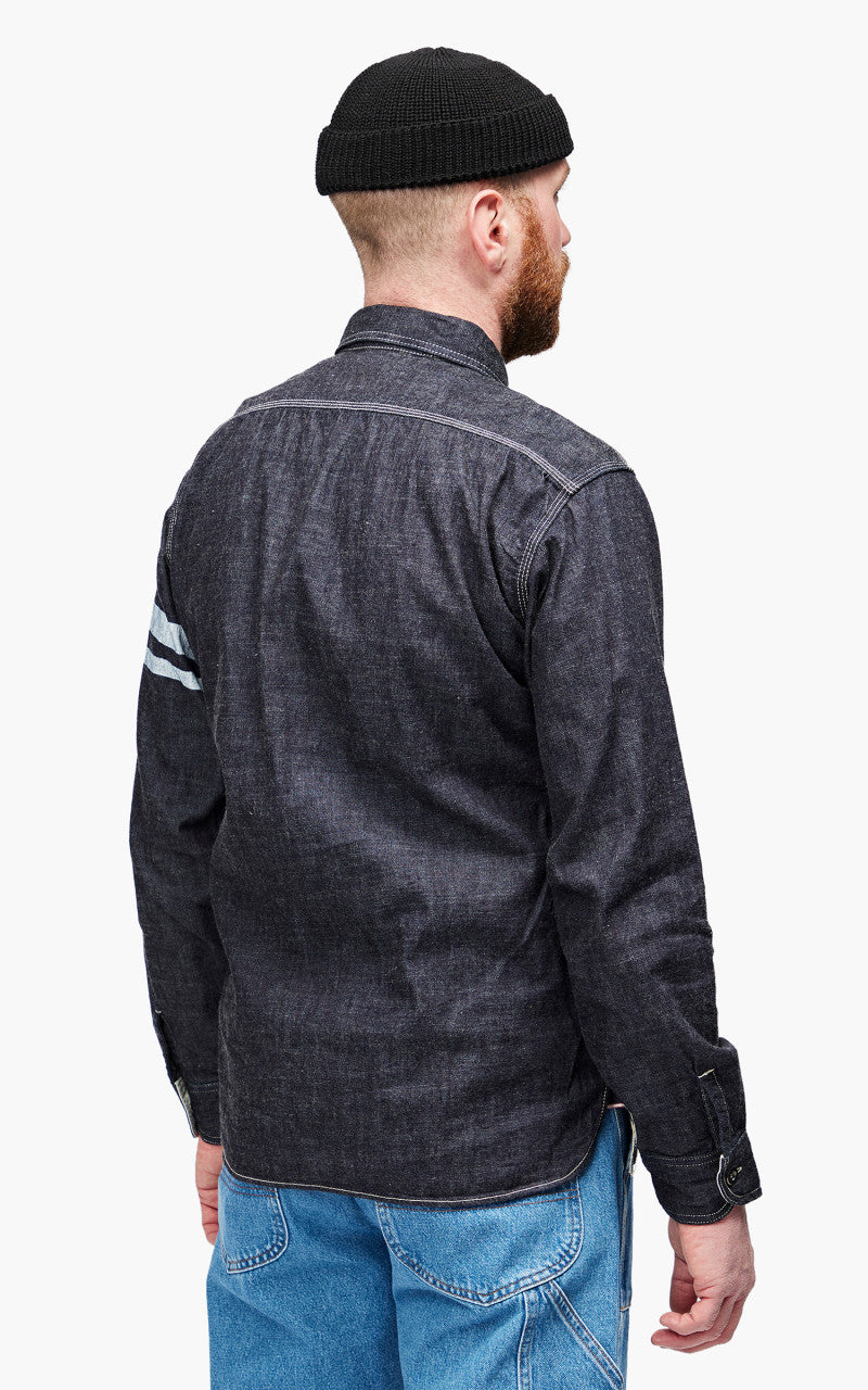 Momotaro Jeans MS044DS Selvedge Denim Work Shirt 8oz Indigo
