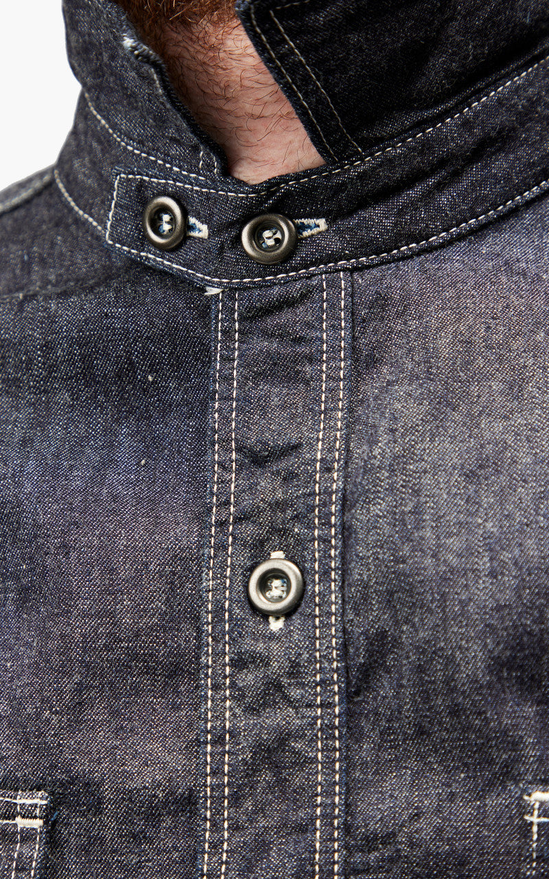 Momotaro Jeans MS044DS Selvedge Denim Work Shirt 8oz Indigo