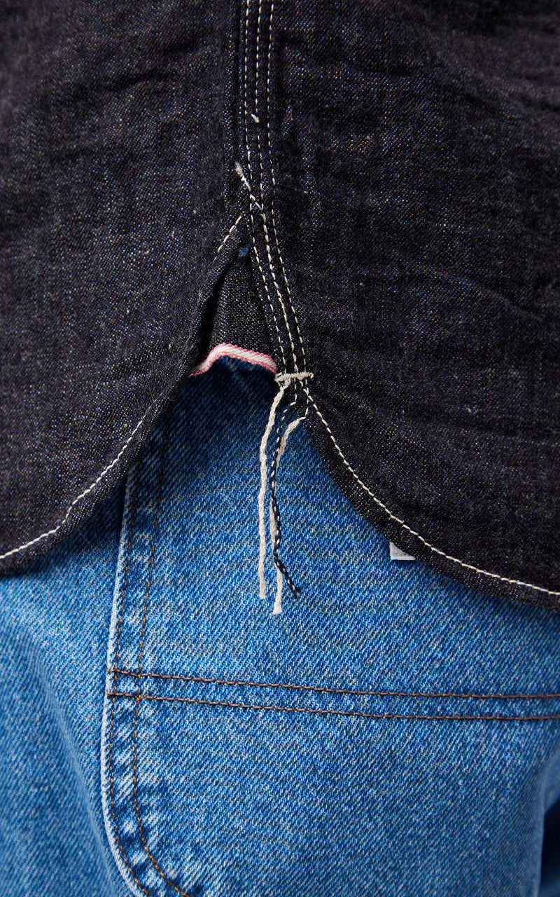 Momotaro Jeans MS044DS Selvedge Denim Work Shirt 8oz Indigo